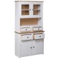 vidaXL Aparador madera maciza pino estilo Panamá blanco 93x40,5x180 cm vidaXL Aparador madera maciza pino estilo Panamá blanco 93x40,5x180 cm