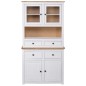 vidaXL Aparador madera maciza pino estilo Panamá blanco 93x40,5x180 cm vidaXL Aparador madera maciza pino estilo Panamá blanco 93x40,5x180 cm