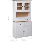 vidaXL Aparador madera maciza pino estilo Panamá blanco 93x40,5x180 cm vidaXL Aparador madera maciza pino estilo Panamá blanco 93x40,5x180 cm