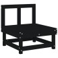 vidaXL Juego de sofás de jardín 5 piezas madera maciza de pino negro vidaXL Juego de sofás de jardín 5 piezas madera maciza de pino negro