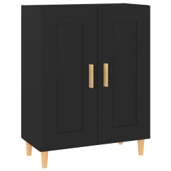 vidaXL Aparador de madera contrachapada negro 69,5x34x90 cm