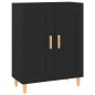 vidaXL Aparador de madera contrachapada negro 69,5x34x90 cm vidaXL Aparador de madera contrachapada negro 69,5x34x90 cm