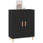 vidaXL Aparador de madera contrachapada negro 69,5x34x90 cm vidaXL Aparador de madera contrachapada negro 69,5x34x90 cm