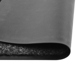 vidaXL Felpudo lavable negro 60x180 cm