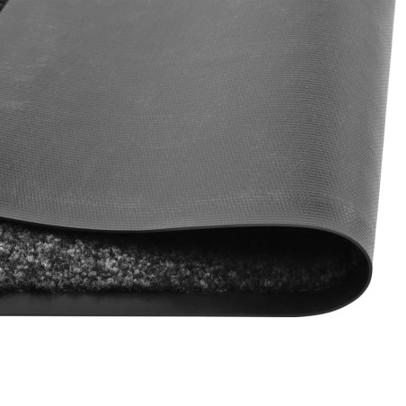 vidaXL Felpudo lavable negro 60x180 cm