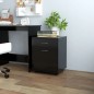 vidaXL Armario con ruedas madera de ingeniería negro 45x38x54 cm