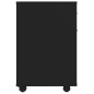 vidaXL Armario con ruedas madera de ingeniería negro 45x38x54 cm