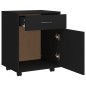 vidaXL Armario con ruedas madera de ingeniería negro 45x38x54 cm