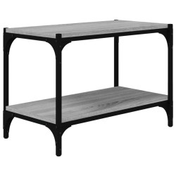 vidaXL Mueble para TV contrachapada y acero gris Sonoma 60x33x41 cm