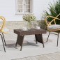 vidaXL Mesa auxiliar plegable ratán sintético marrón 60x40x38 cm vidaXL Mesa auxiliar plegable ratán sintético marrón 60x40x38 cm