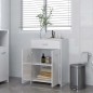 vidaXL Armario de baño madera contrachapada blanco brillo 60x33x80 cm vidaXL Armario de baño madera contrachapada blanco brillo 60x33x80 cm