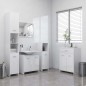 vidaXL Armario de baño madera contrachapada blanco brillo 60x33x80 cm vidaXL Armario de baño madera contrachapada blanco brillo 60x33x80 cm