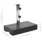 vidaXL Base de sombrilla de granito rectangular negro 25 kg vidaXL Base de sombrilla de granito rectangular negro 25 kg