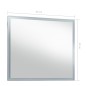 vidaXL Espejo de pared de baño con LED 60x50 cm vidaXL Espejo de pared de baño con LED 60x50 cm