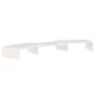 vidaXL Soporte de monitor madera maciza de pino blanco 80x24x10,5 cm