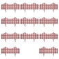 vidaXL Bordes separadores de césped 17 uds 10 m marrón vidaXL Bordes separadores de césped 17 uds 10 m marrón