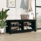 vidaXL Banco zapatero madera maciza de pino negro 110x38x45,5 cm vidaXL Banco zapatero madera maciza de pino negro 110x38x45,5 cm