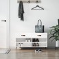 vidaXL Banco zapatero madera de ingeniería blanco 102x35x55 cm