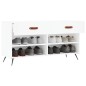 vidaXL Banco zapatero madera de ingeniería blanco 102x35x55 cm