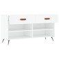 vidaXL Banco zapatero madera de ingeniería blanco 102x35x55 cm
