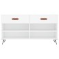 vidaXL Banco zapatero madera de ingeniería blanco 102x35x55 cm