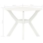 vidaXL Mesa bistro blanca plástico 70x70x72 cm vidaXL Mesa bistro blanca plástico 70x70x72 cm