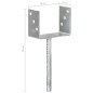 vidaXL Anclajes de valla 6 uds acero galvanizado plateado 14x6x30 cm vidaXL Anclajes de valla 6 uds acero galvanizado plateado 14x6x30 cm