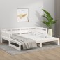 vidaXL Sofá cama extraíble madera maciza de pino blanco 2x(90x190) cm vidaXL Sofá cama extraíble madera maciza de pino blanco 2x(90x190) cm