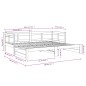 vidaXL Sofá cama extraíble madera maciza de pino blanco 2x(90x190) cm vidaXL Sofá cama extraíble madera maciza de pino blanco 2x(90x190) cm