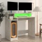 vidaXL Escritorio LED madera contrachapada gris hormigón 97x45x90 cm vidaXL Escritorio LED madera contrachapada gris hormigón 97x45x90 cm