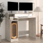 vidaXL Escritorio LED madera contrachapada gris hormigón 97x45x90 cm vidaXL Escritorio LED madera contrachapada gris hormigón 97x45x90 cm