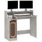 vidaXL Escritorio LED madera contrachapada gris hormigón 97x45x90 cm vidaXL Escritorio LED madera contrachapada gris hormigón 97x45x90 cm