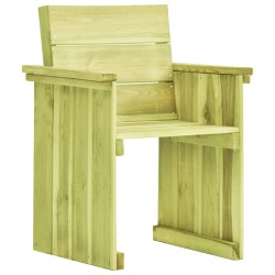 vidaXL Silla de jardín de madera de pino impregnada 