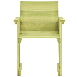 vidaXL Silla de jardín de madera de pino impregnada 
