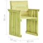 vidaXL Silla de jardín de madera de pino impregnada vidaXL Silla de jardín de madera de pino impregnada