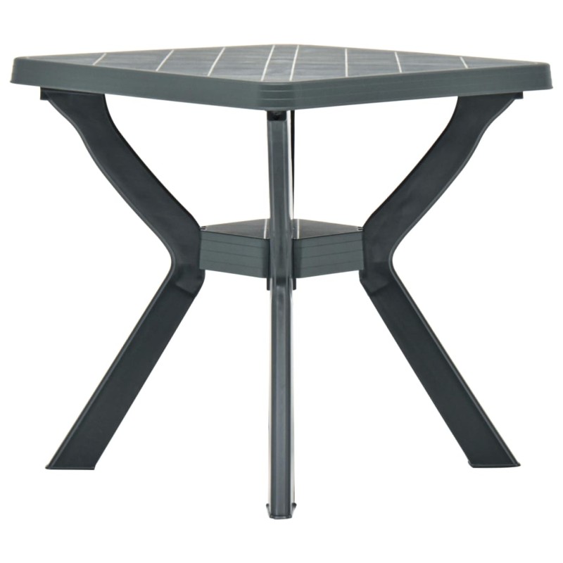 vidaXL Mesa bistro de plástico verde 70x70x72 cm vidaXL Mesa bistro de plástico verde 70x70x72 cm