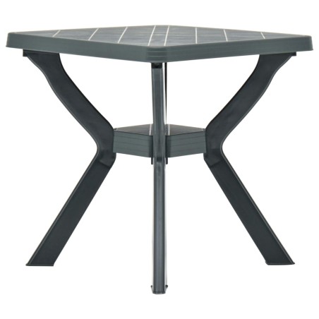 vidaXL Mesa bistro de plástico verde 70x70x72 cm