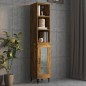 vidaXL Armario pared madera contrachapada roble ahumado 34,5x32,5x90cm vidaXL Armario pared madera contrachapada roble ahumado 34,5x32,5x90cm