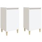 vidaXL Mesitas de noche 2 uds madera contrachapada blanco 40x35x70 cm vidaXL Mesitas de noche 2 uds madera contrachapada blanco 40x35x70 cm