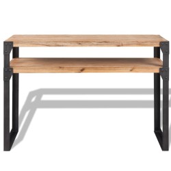 vidaXL Mesa consola de madera maciza reciclada 120x40x85 cm