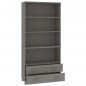vidaXL Aparador HAMAR madera de pino maciza gris claro