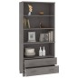 vidaXL Aparador HAMAR madera de pino maciza gris claro