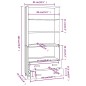 vidaXL Aparador HAMAR madera de pino maciza gris claro
