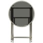 vidaXL Mesa de centro ratán sintético y vidrio templado gris 60 cm vidaXL Mesa de centro ratán sintético y vidrio templado gris 60 cm