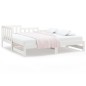 vidaXL Sofá cama extraíble madera maciza de pino blanco 2x(90x200) cm vidaXL Sofá cama extraíble madera maciza de pino blanco 2x(90x200) cm