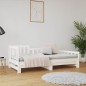 vidaXL Sofá cama extraíble madera maciza de pino blanco 2x(90x200) cm vidaXL Sofá cama extraíble madera maciza de pino blanco 2x(90x200) cm