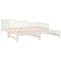 vidaXL Sofá cama extraíble madera maciza de pino blanco 2x(90x200) cm vidaXL Sofá cama extraíble madera maciza de pino blanco 2x(90x200) cm