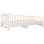 vidaXL Sofá cama extraíble madera maciza de pino blanco 2x(90x200) cm vidaXL Sofá cama extraíble madera maciza de pino blanco 2x(90x200) cm