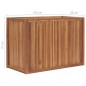 vidaXL Arriate elevado madera maciza de teca 100x50x70 cm
