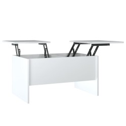 vidaXL Mesa de centro contrachapada blanco brillo 80x50,5x42,5 cm